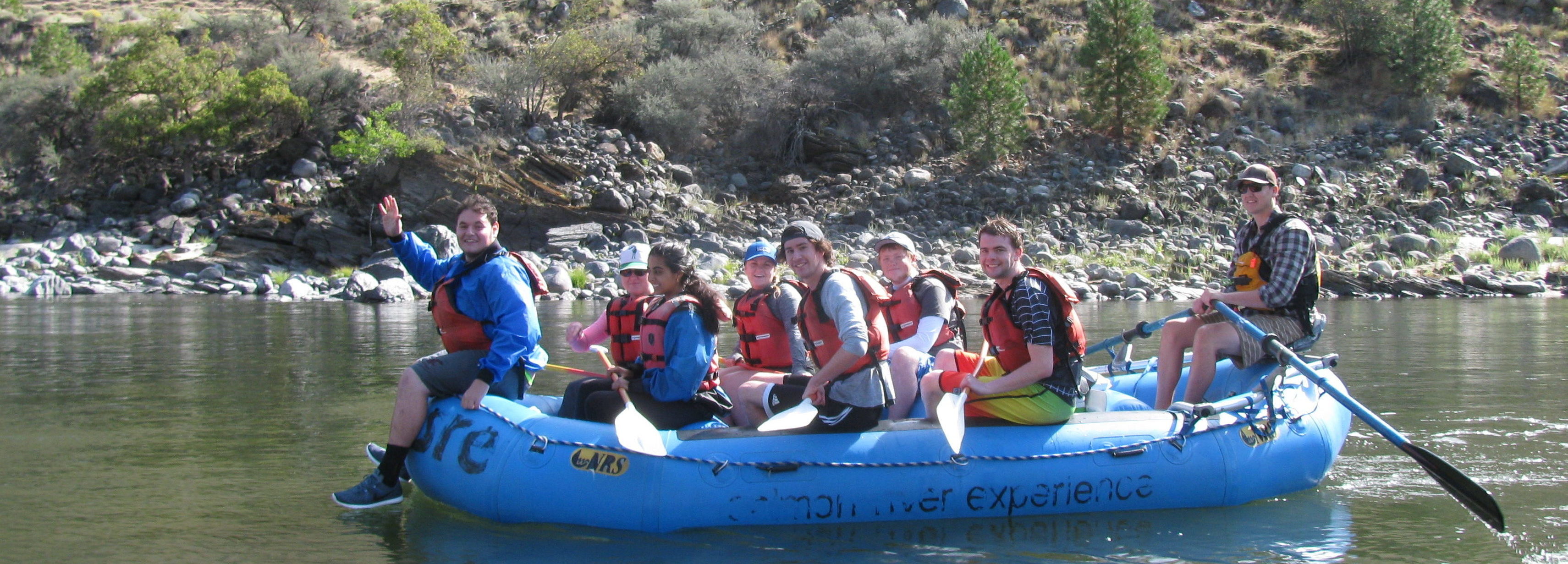 students on raft trip